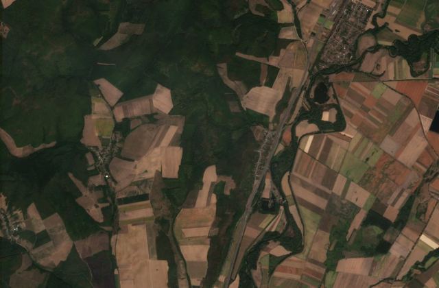 Satellite view near Gönc