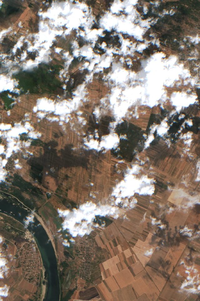 Burned area near Recea from space