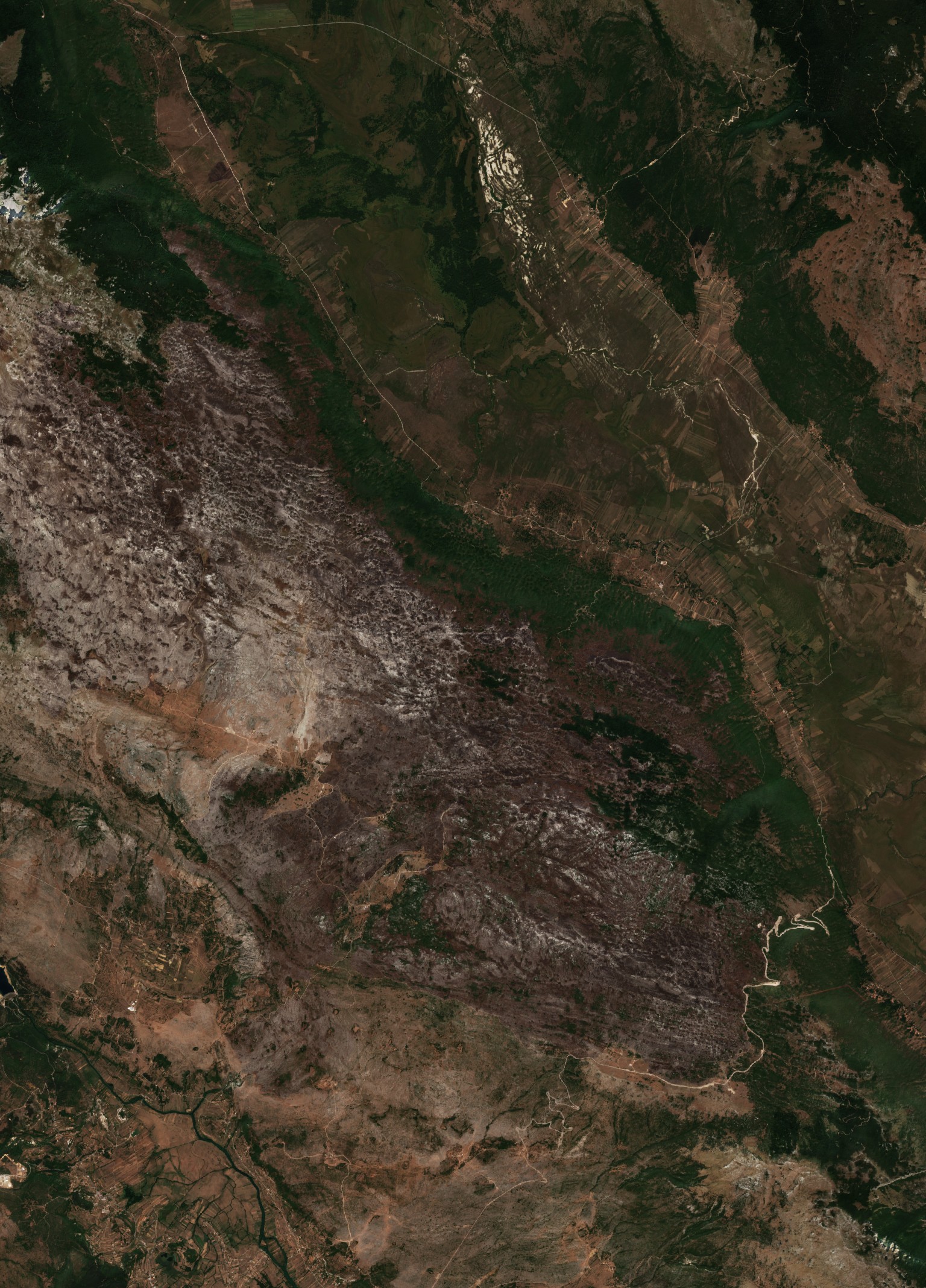 The area after the fire, August 31, 2017