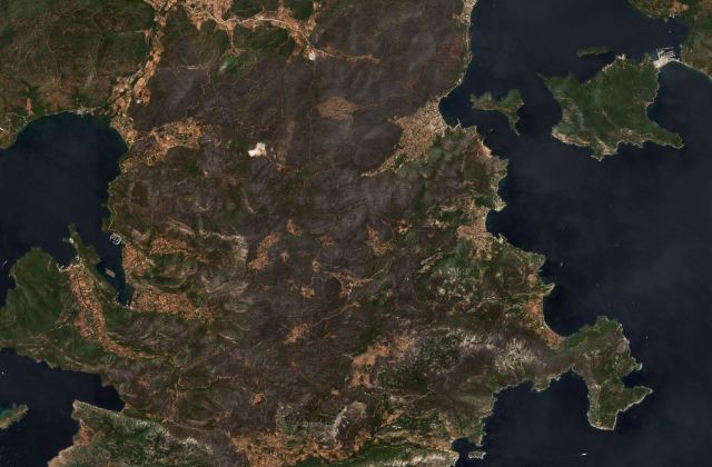 Satellite view near İçmeler