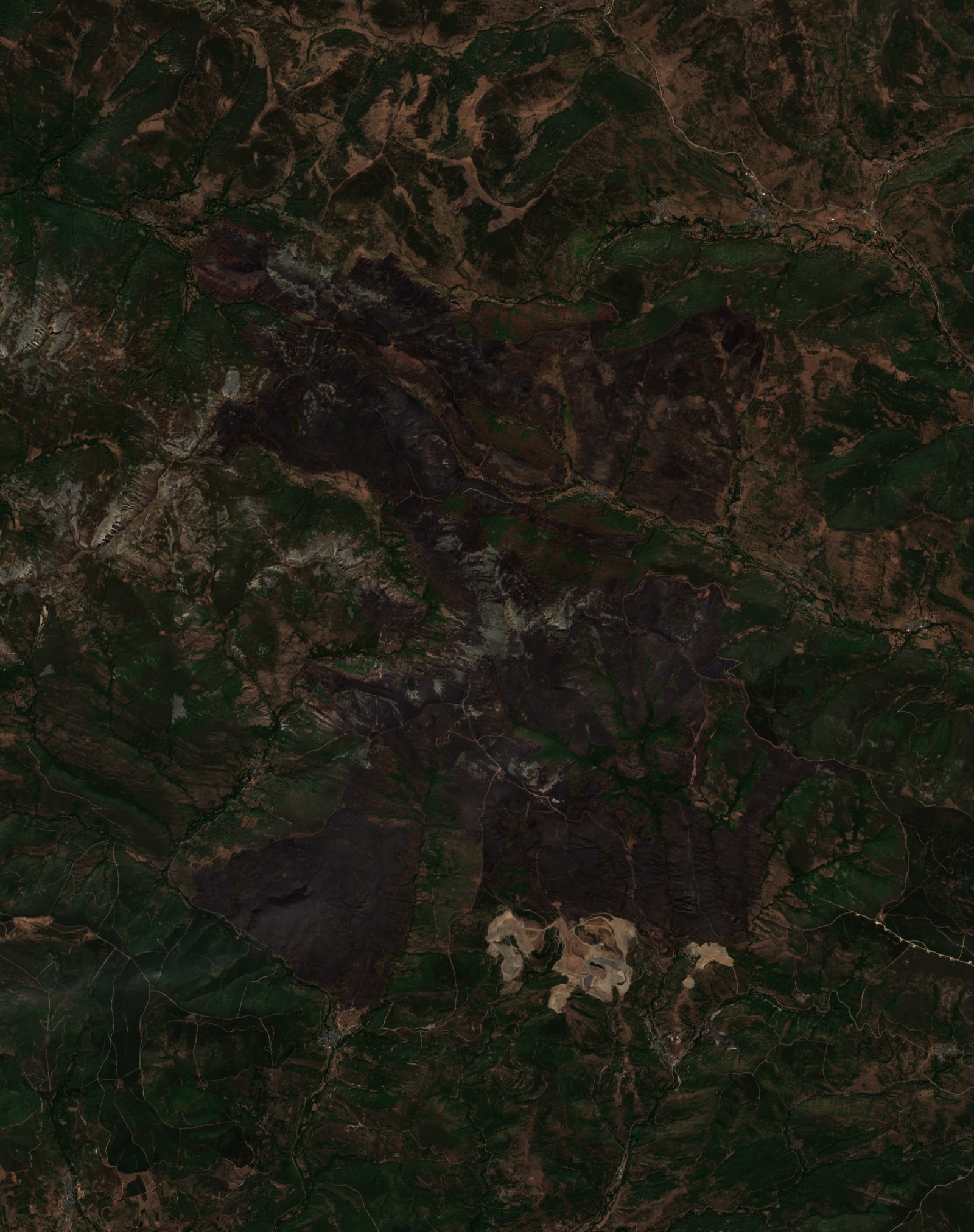 The area after the fire, September 5, 2025