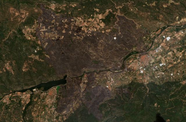 Satellite view near Ille-sur-Têt