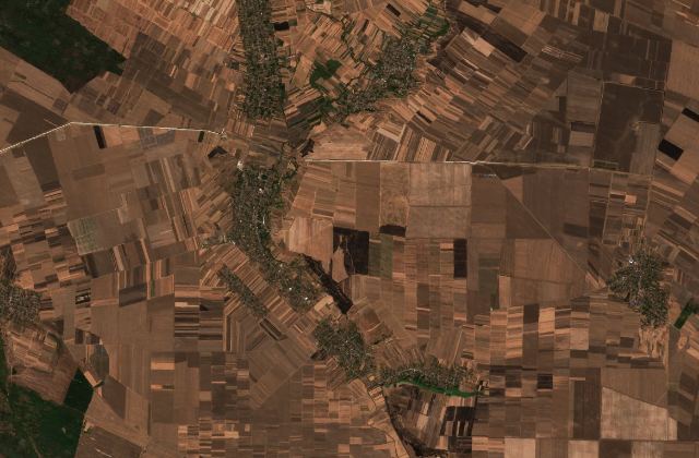 Satellite view near Braniștea