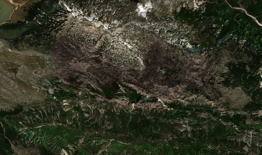 The area after the fire, September 15, 2017
