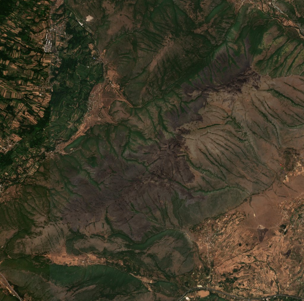 The area after the fire, August 10, 2017
