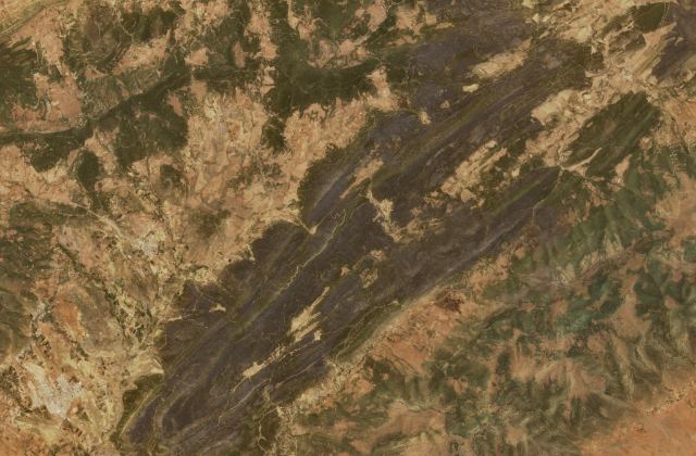 Satellite view near Kaïs