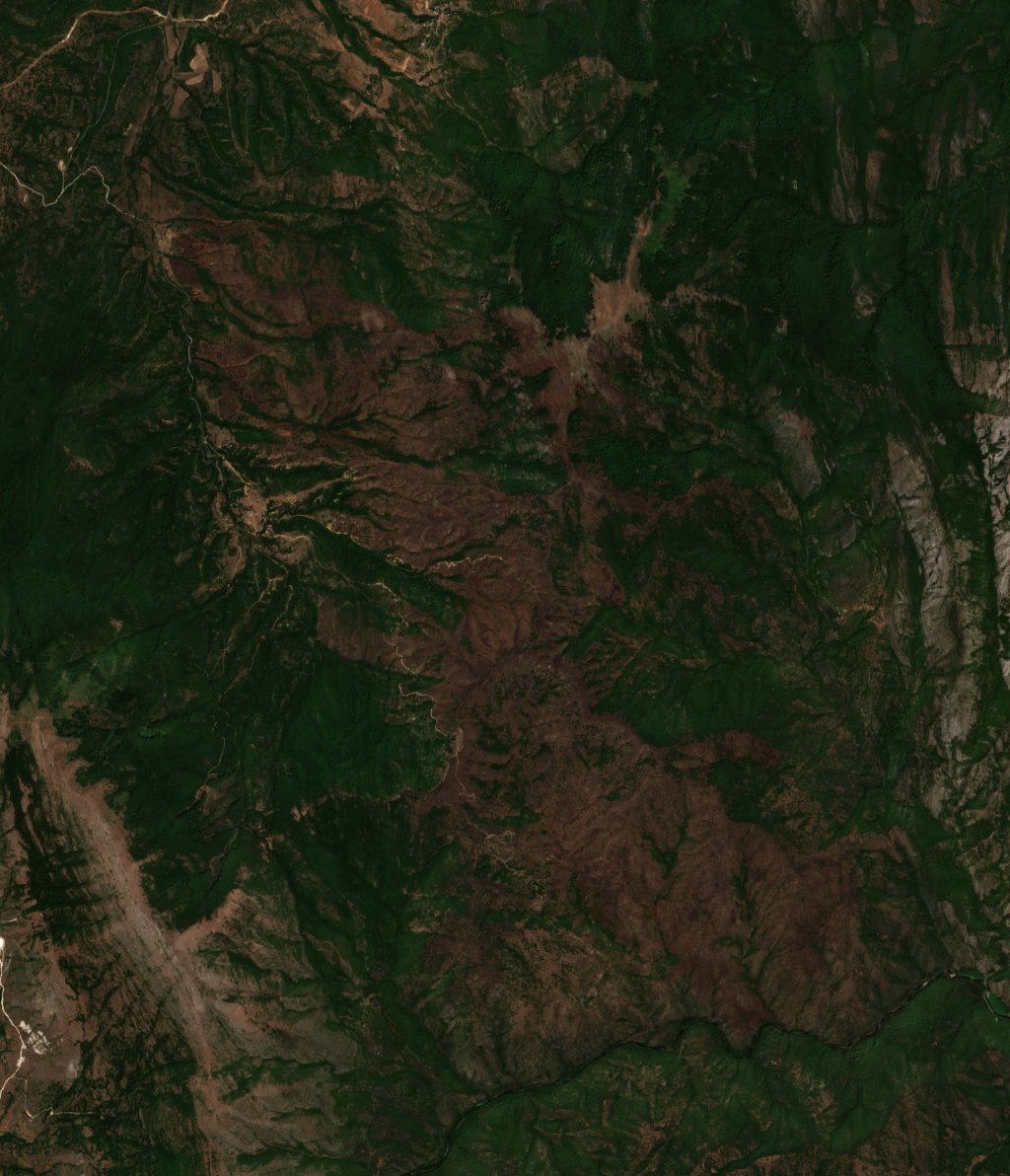 The area after the fire, August 10, 2025