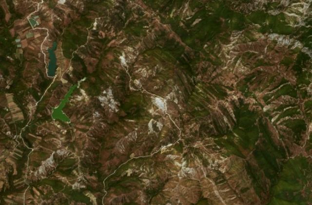 Burned area near Kavajë from space