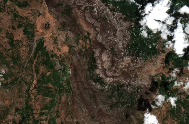 Satellite view near Knin
