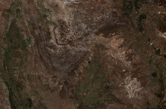 Satellite view near Knin