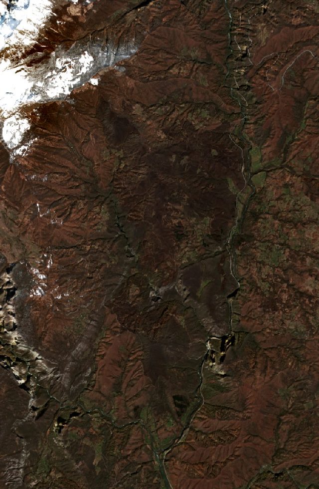 Burned area near Danilovgrad from space