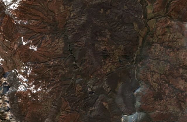 Burned area near Danilovgrad from space