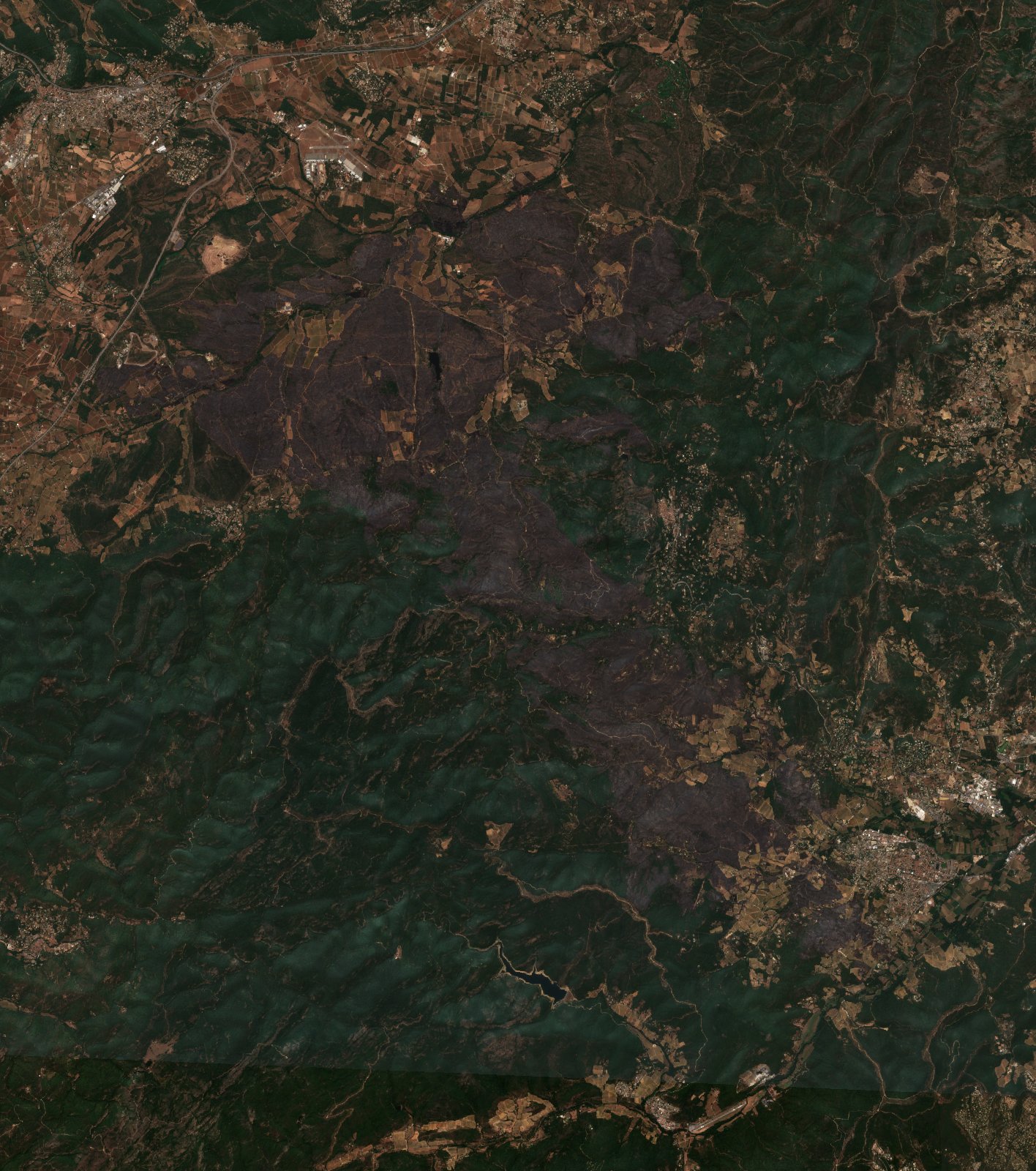 The area after the fire, August 22, 2021
