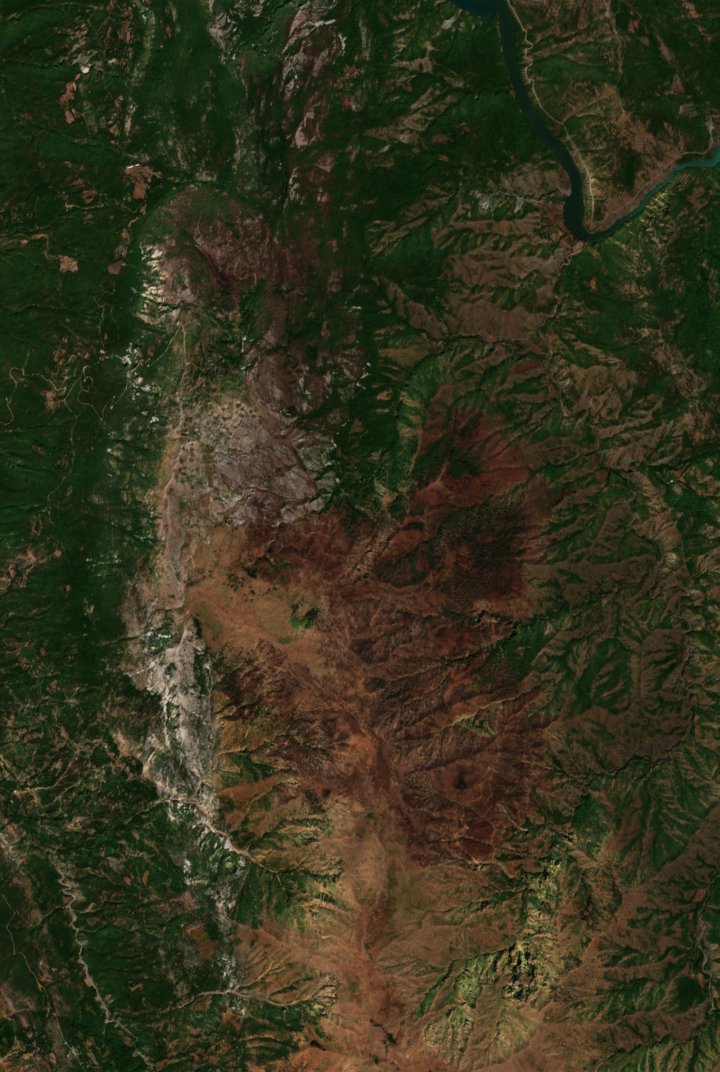 The area after the fire, August 15, 2017