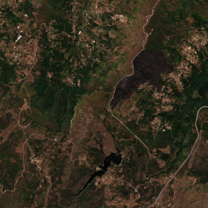 The area after the fire, August 21, 2026