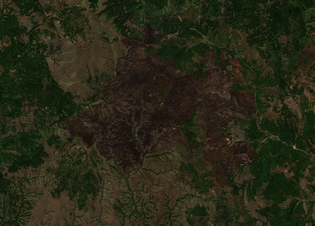 The area after the fire, August 28, 2025