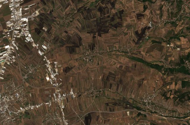 Satellite view near Pristina