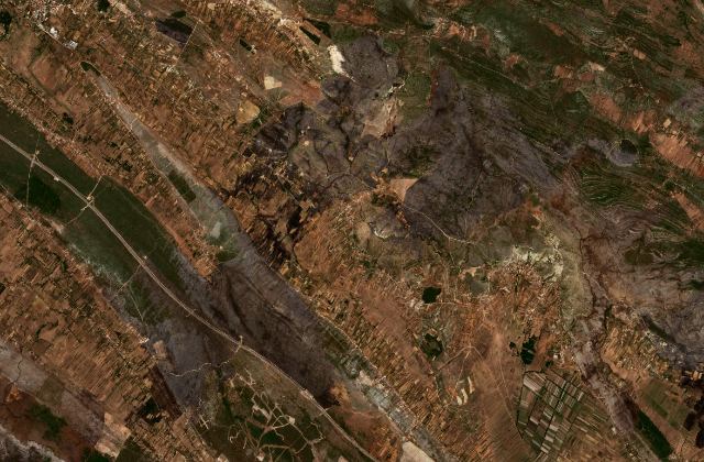 Satellite view near Lišane Ostrovičke