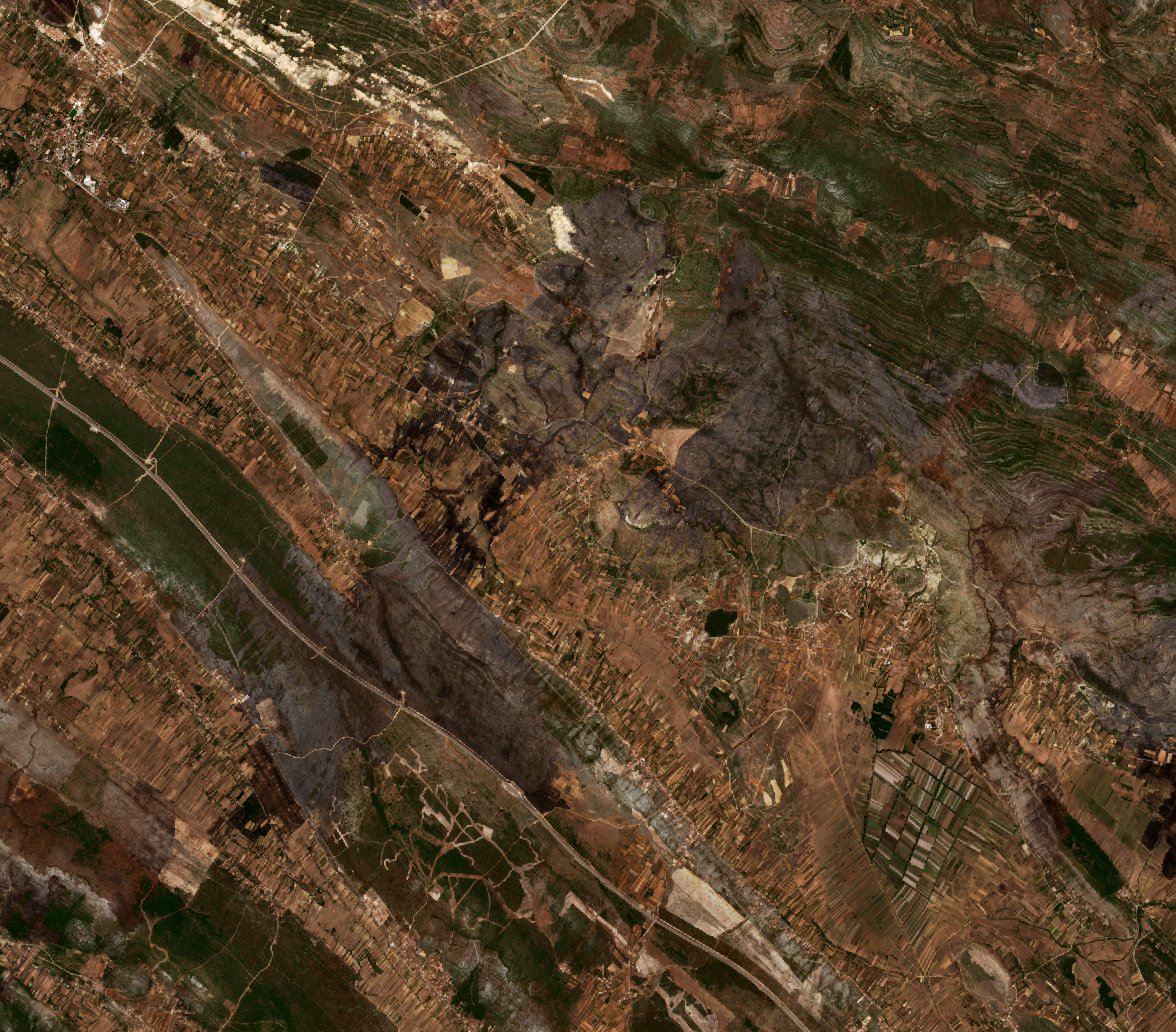 The area after the fire, August 26, 2017