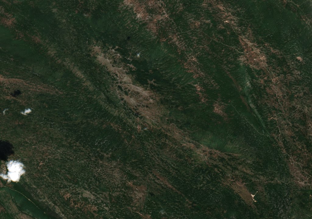 The area before the fire, August 6, 2025