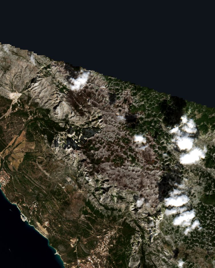 The area after the fire, September 15, 2017