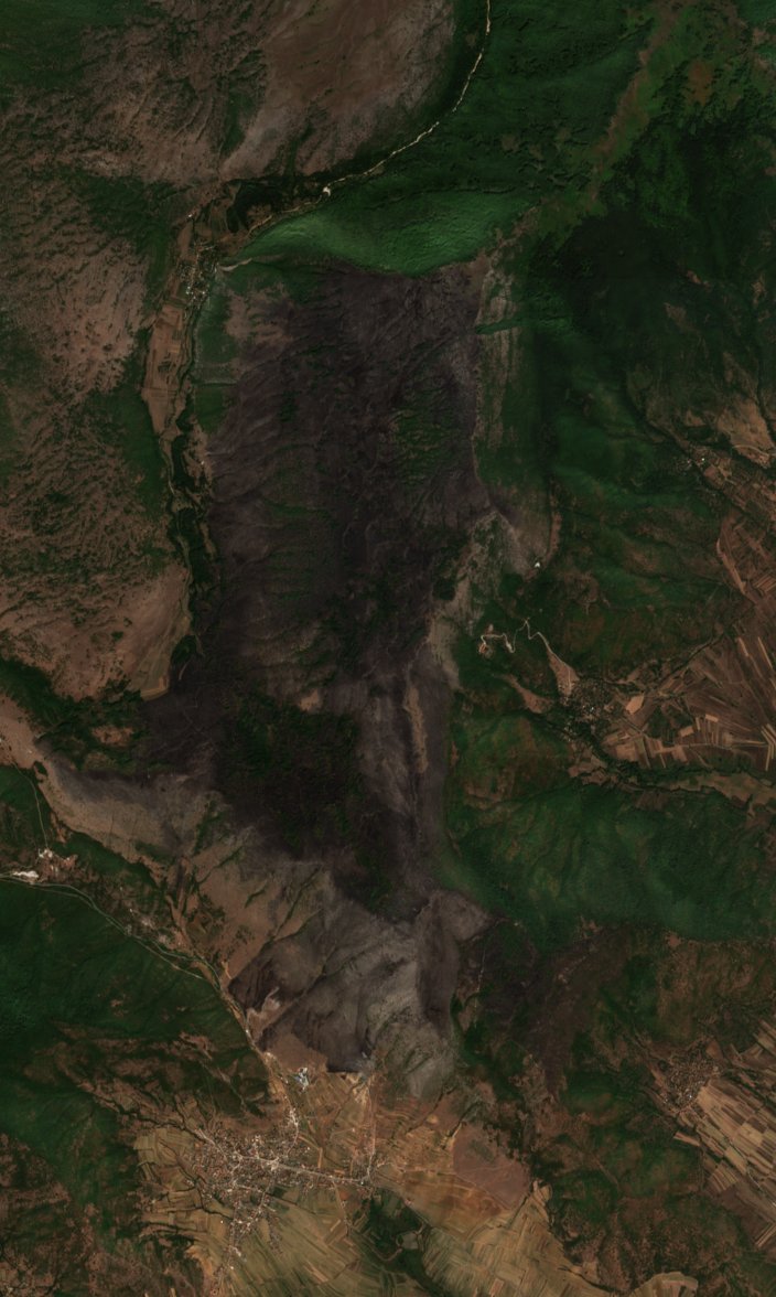 The area after the fire, September 19, 2019