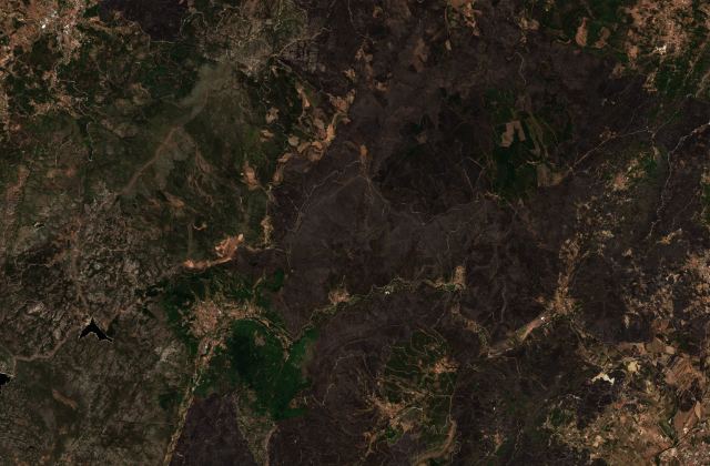 Satellite view near Manteigas