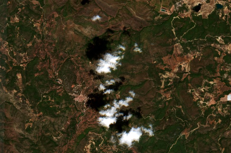 The area before the fire, August 9, 2026