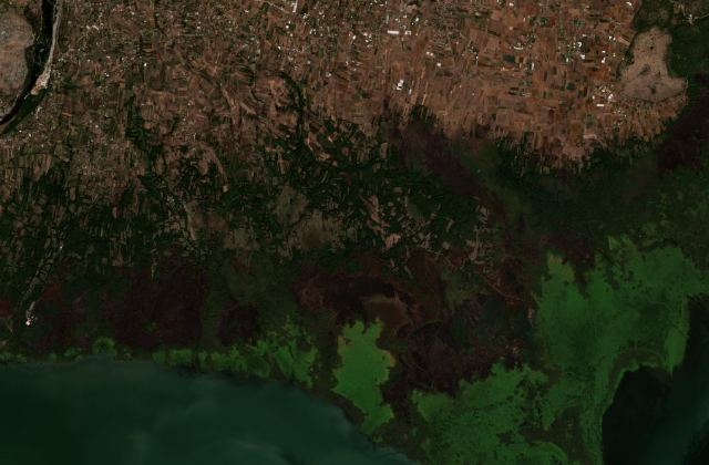 Satellite view near Golubovci