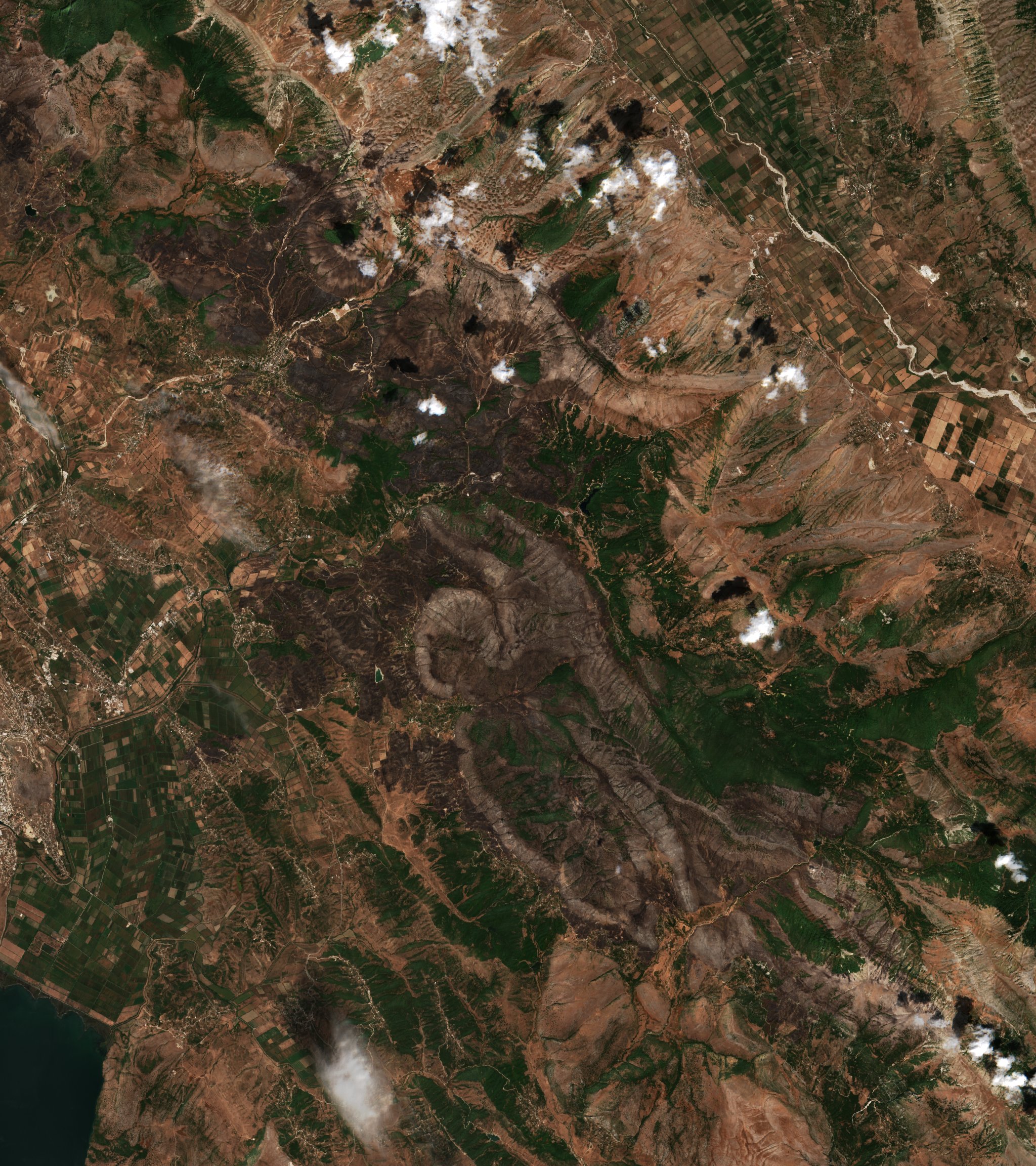 The area after the fire, August 20, 2025