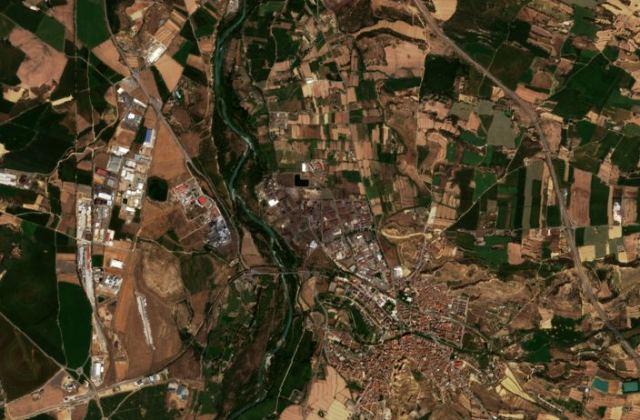 Burned area near Monzón from space