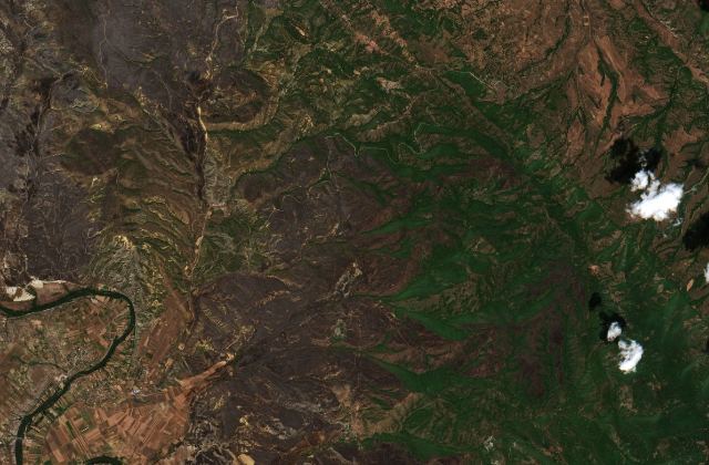 Satellite view near Negotino