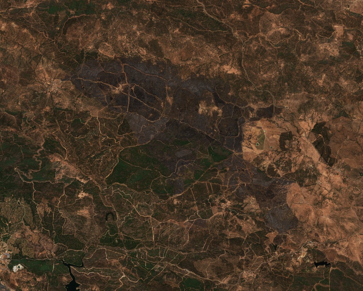 The area after the fire, September 19, 2017