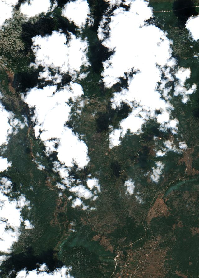 Burned area near Nikšić from space