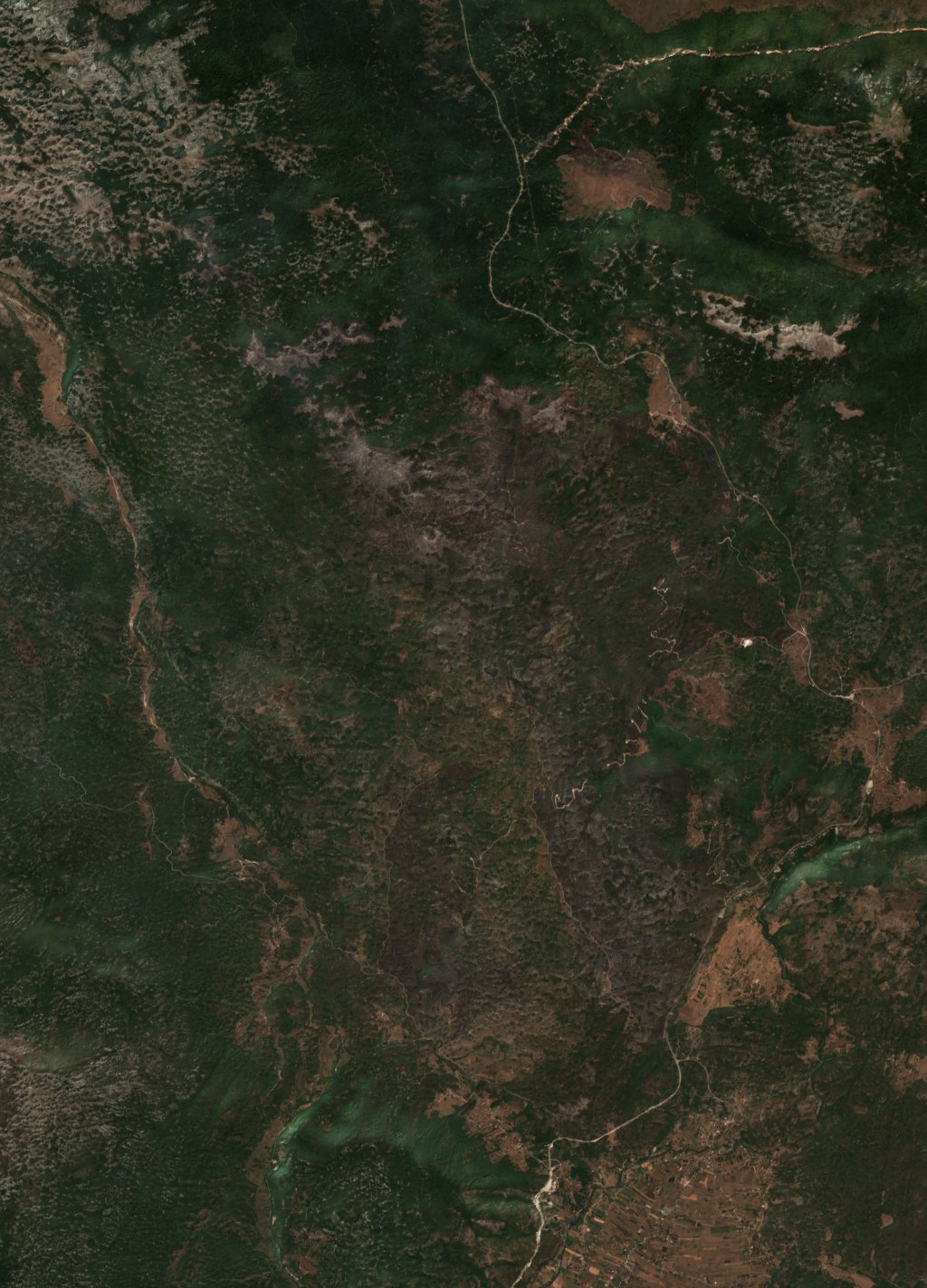 The area after the fire, September 2, 2017