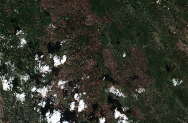 Satellite view near Nikšić
