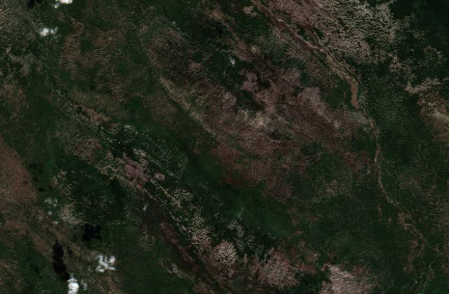 Satellite view near Nikšić