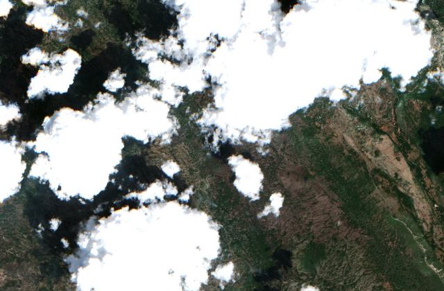 Burned area near Nikšić from space
