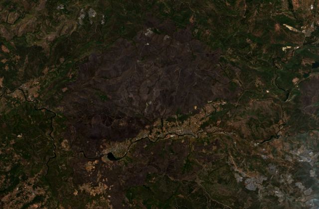 Satellite view near O Barco de Valdeorras