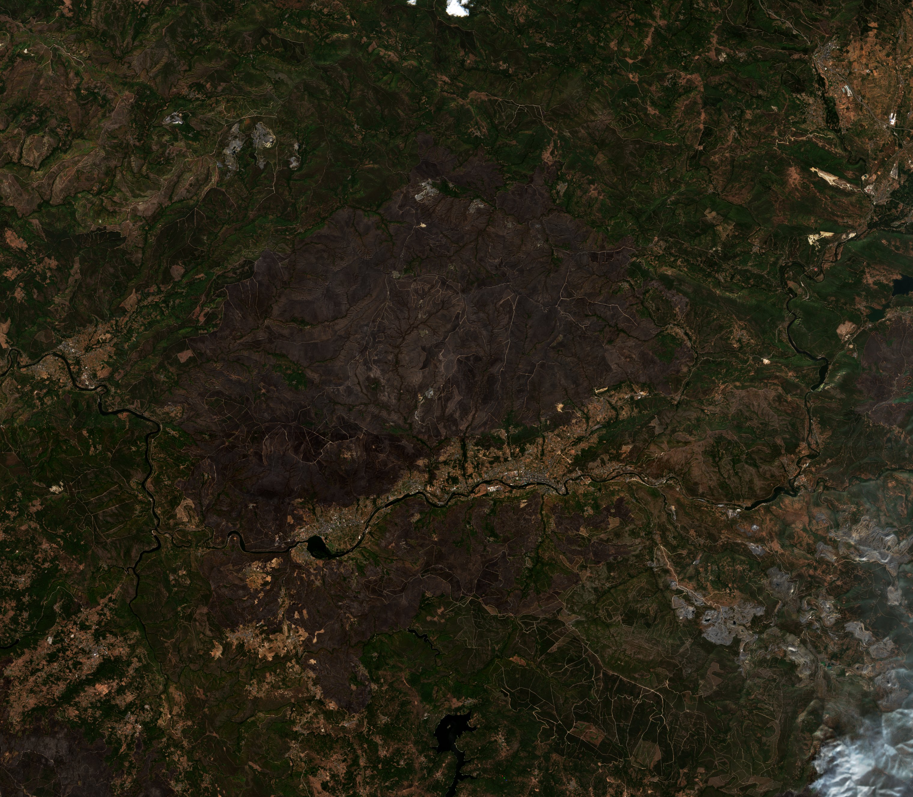 The area after the fire, August 23, 2025