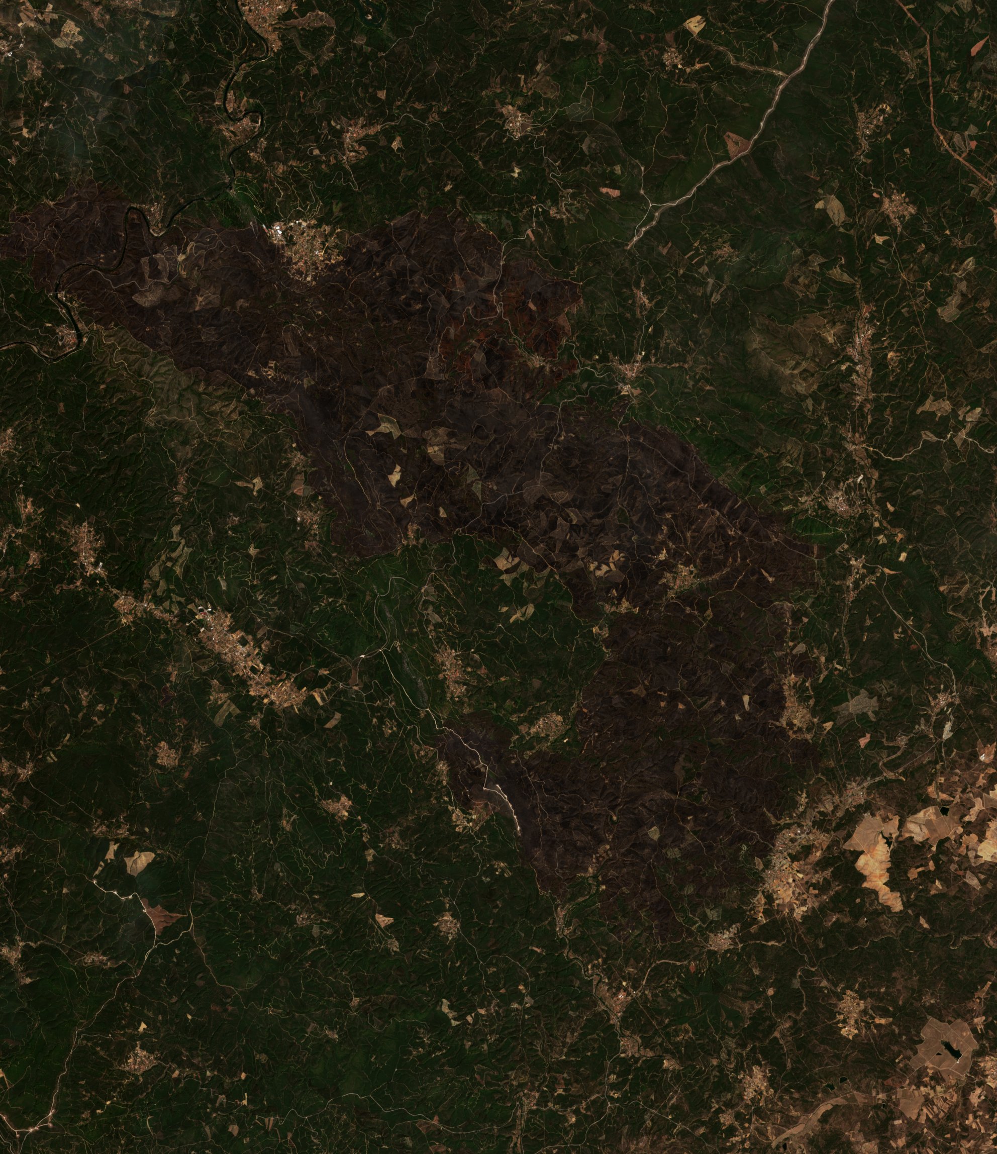The area after the fire, September 2, 2017