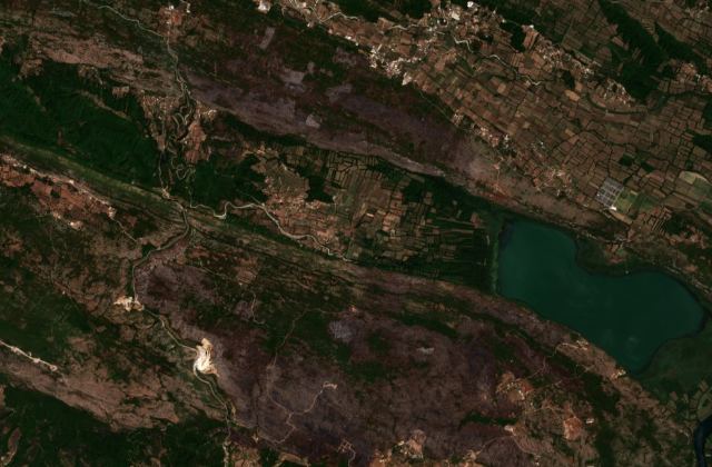 Burned area near Ulcinj from space