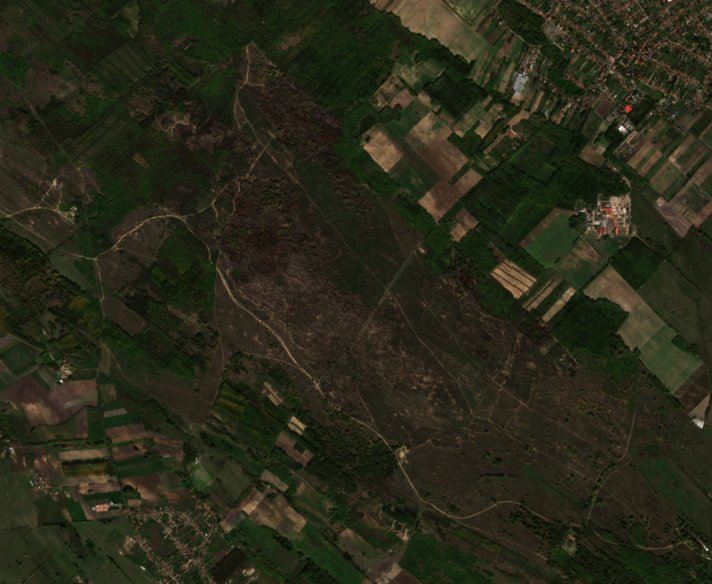 The area after the fire, October 16, 2022