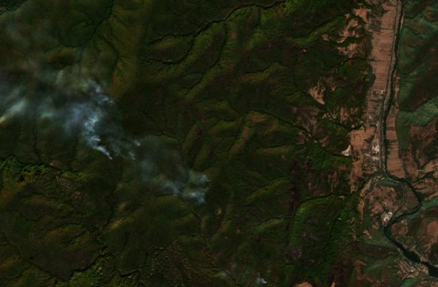 Satellite view near Orşova
