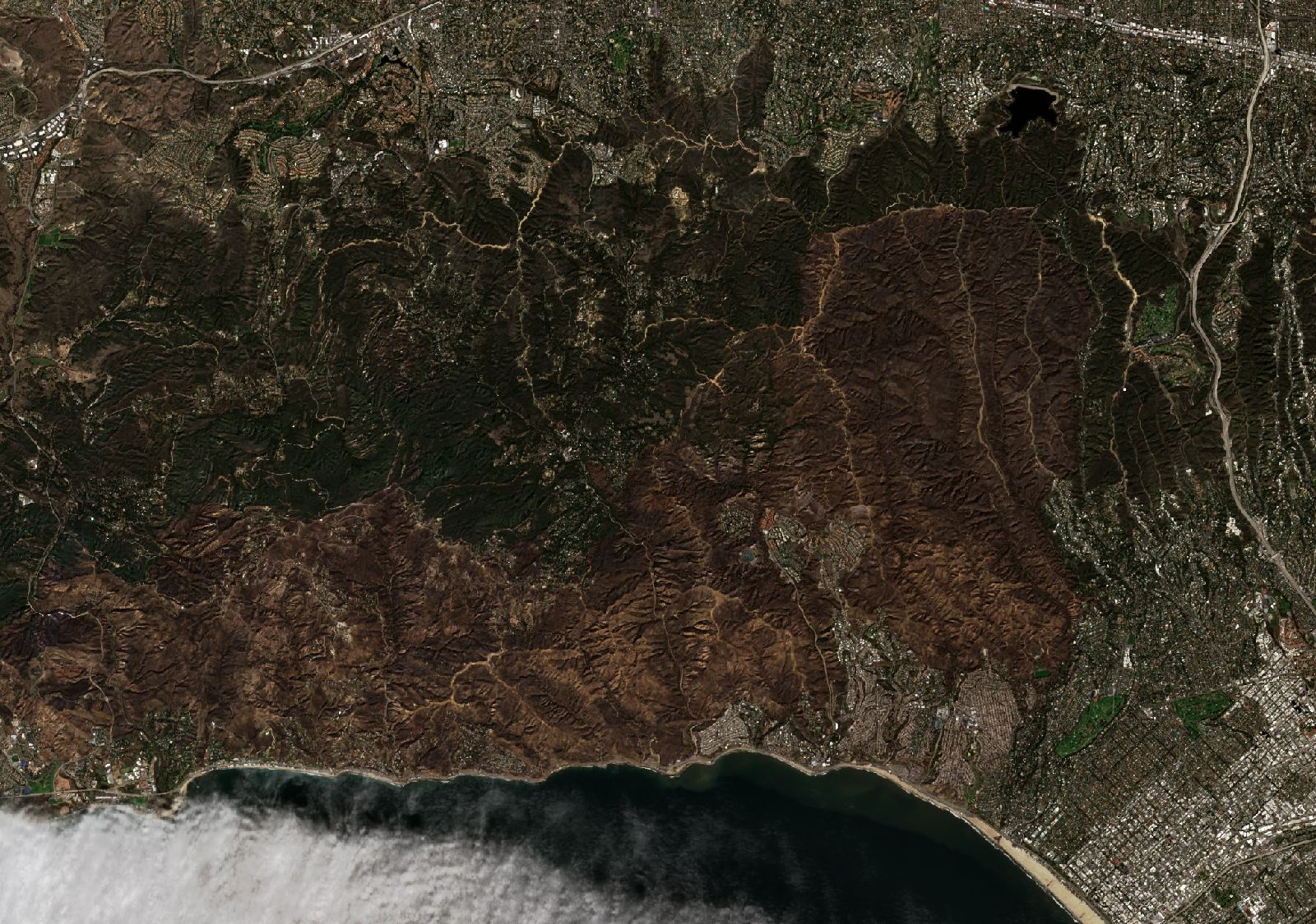 The area after the fire, February 21, 2025