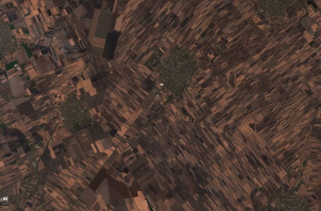 Satellite view near Pančevo