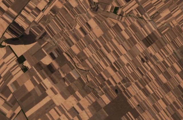 Burned area near Vladimirovac from space