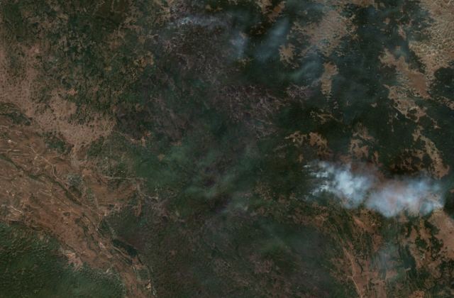 Satellite view near Plužine
