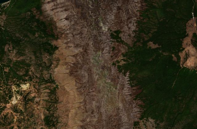 Satellite view near Pogradec