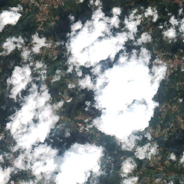 Burned area near Vieira do Minho from space